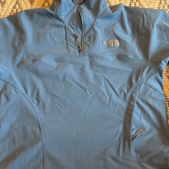 The north face blue 1/3 zip up pull over jacket size small - Picture 7 of 8